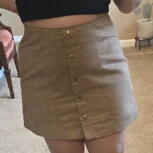 GAP Tan Mini Skirt with Button Detail